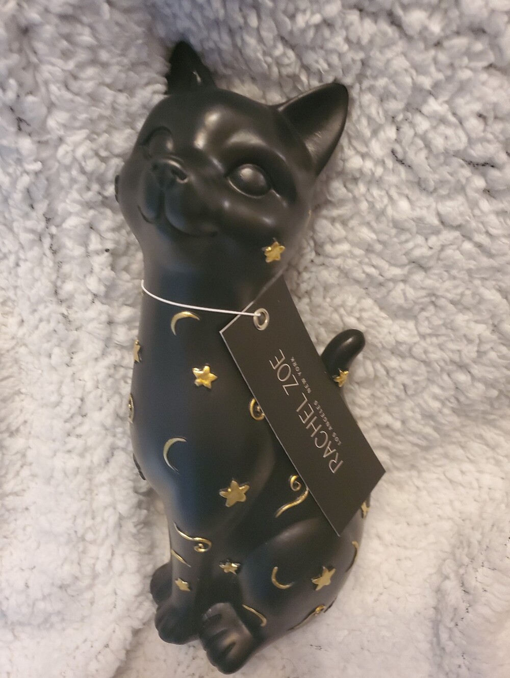 Rachel Zoe Zodiac Black Cat Halloween 10" Figurine Stars & Moon NEW - Picture 2 of 8